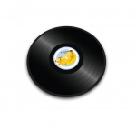 Planche vinyle ronde 30 cm - Verre securit - Banana