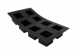 Plaque 8 Moul'flex cubes 45 x 45 mm noire