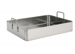Plat a four inox PRO 53 X 32.5 cm avec poignees