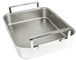 Plat a Four Roaster a 2 anses larges en inox Multiply avec grille & thermometre e 35 X 30 X 8 cm
