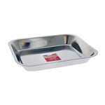 Plat en inox a mariner, a debarrasser ou leche frites 30 x 25 cm x 4.3 cm de hau