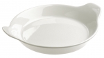 Plat a oeufs en porcelaine blanche a feu o 15 cm