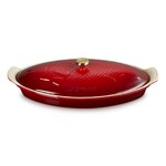 Plat a poisson 34CM avec couvercle Cerise