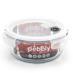 Plat/Boite ronde en verre 0,95 l avec couvercle clapet special micro-ondes