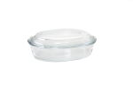 Plat pyrex ovale + couvercle pour table chauffante