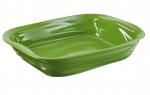 Plat rectangulaire vert lime 38,5 x 28,5 cm Hauteur 7,5 cm