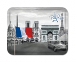 PLateau 28 x 20 cm Paris drapeau en stratifie