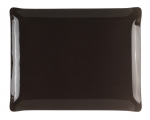 Plateau 37x28 chocolat inclusion tissu