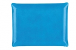 Plateau 46x36 bleu inclusion tissu
