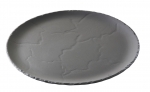 Plateau a fromage rond porcelaine noire 28.5 cm x 1.5 cm
