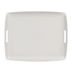 Plateau Acrylique 54 X 43 cm avec anses interieures Lin Blanc