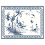 Plateau Acrylique Petit Modele 37x28cm Les Depareillees Bleu