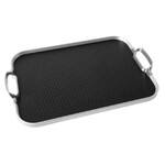 Plateau black/Silver Picots 'Rubber Grip' petit modele 40x30 cm