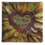 Plateau Coeur Feuilles 36x36cm
