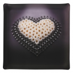 Plateau Coeur Marguerite 36x36cm