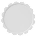 Plateau dentelle rond blanc stratifie o 37 cm