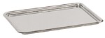 Plateau patissier inox bord rond 31x24cm