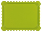 Plateau 'petit beurre' vert stratifie 40 x 30  cm