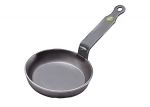Poele ronde a blinis 'MINERAL' 12  cm - 99 % pur fer (sauteuse)
