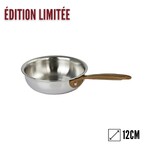 Poele sautoir mini 12 cm castel pro 5 ply poignee fixe cuivree