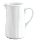 Pot a lait / Cremier 13 cl avec couvercle en porcelaine blanche 'Plisse' de Pill