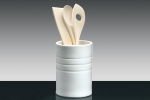 Pot ustensiles porcelaine + 3 pieces bois