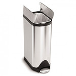 Poubelle papillon a pedale 30 Litres en acier brosse (Sacs H)