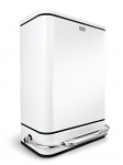 Poubelle a pedale barre acier- 38L -  acier blanc (modele N)