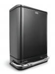 Poubelle a pedale barre acier- 38L -  acier gris fonce (modele N)
