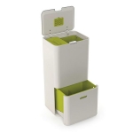 Poubelle de tri selectif Totem Intelligent Waste 60 litres pierre