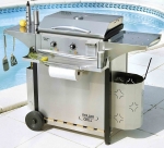 Poubelle inox pour les dessertes de plancha Roller Grill (se fixe sur les 3 tail