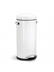 Poubelle retro a pedale - 30L - blanc (modele G)