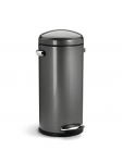 Poubelle retro a pedale - 30L - gris (modele G)