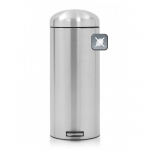 Poubelle retro bin 30l acier brosse