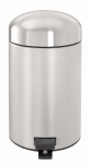 Poubelle Retro bin a pedale ronde 3 l Matclean inox anti taches Brabantia