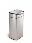 Poubelle Simplehuman rectangulaire inox 30 L. Easy touch-bar (Sac H)