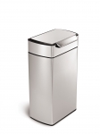 Poubelle Simplehuman rectangulaire inox 40L  Easy touch-bar (Sac M)