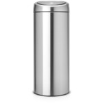 Poubelle touch bin 30 l Matclean inox brosse anti taches