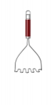 Presse puree inox poignee rouge