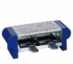 Raclette plaque en pierre 2 personnes bleu - 30 x 10.5 x 10 cm