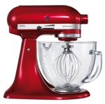 Robot KitchenAid Artisan candy apple rouge avec bol en verre