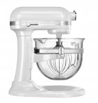 Robot KitchenAid PRO blanc givre 'Mix with the Best' 6 L - bol en verre