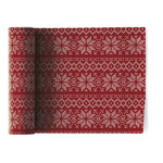 Rouleau de 12 serviettes de table lunch en coton predecoupees 20 x 20 cm Noel