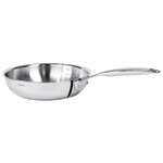 Sauteuse 28 cm inox castel pro 5 ply poignee fixe sans couvercle