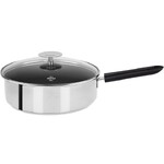 SAUTEUSE 26 CM MUTINE 2 FIXE EXCELISS - POIGNEE BAKELITE NOIRE + COUV. VERRE