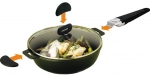 Sauteuse 28  cm two amovible fonte d'alu induction revetue Quantanium avec couve