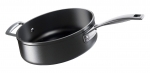 Sauteuse Droite 26 cm avec Poignee d'Assistance antiadherente noire Les Forgees