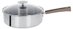 Sauteuse 24 cm Poignee Taupe Inox Mutine Fixe