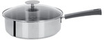 Sauteuse 26Cm Poignee Grise Inox Mutine Fixe
