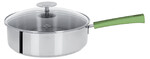 Sauteuse 26Cm Poignee Vert Tilleul Inox Mutine Fixe